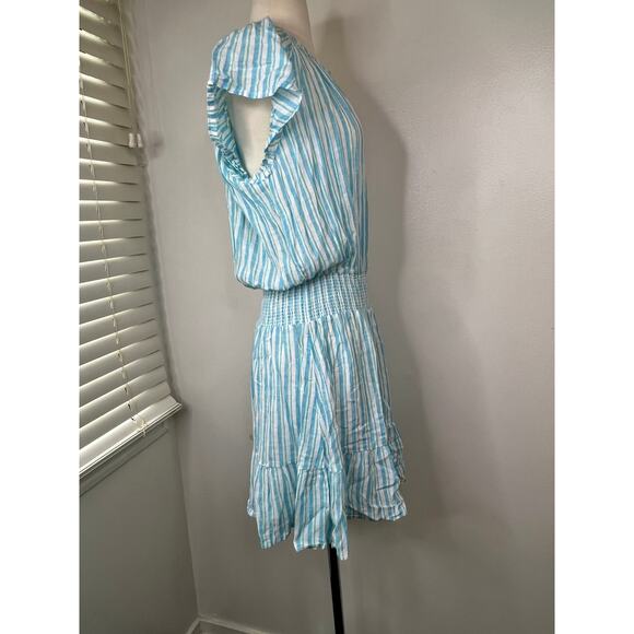 Rails Size XL Augustine Blue Laguna Stripe Mini Dress New With Tags - Picture 6 of 16